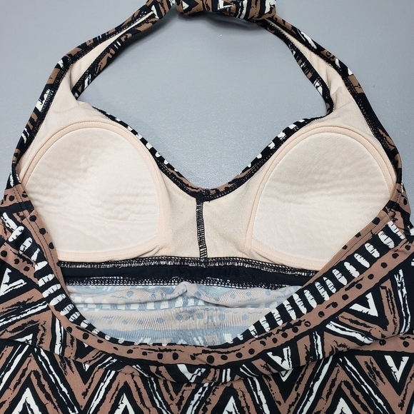 Motherhood maternity aztec halter tankini bathing suit top size S - Picture 6 of 8